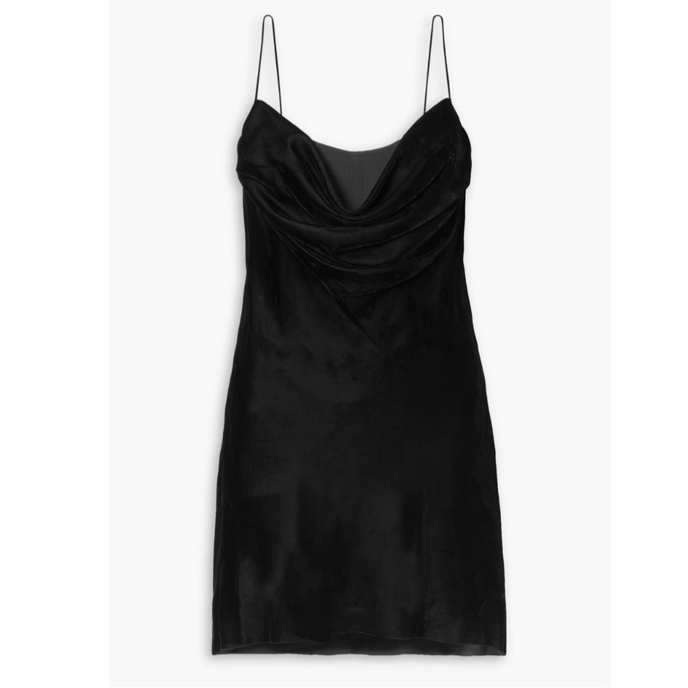 NEW DION LEE REVOLVE BLACK VELVET MINI DRESS - Picture 7 of 10